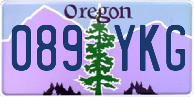OR license plate 089YKG