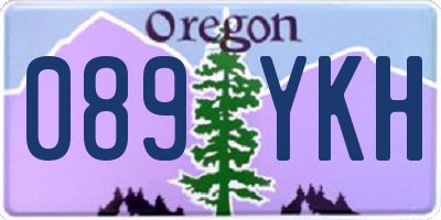 OR license plate 089YKH