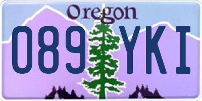 OR license plate 089YKI