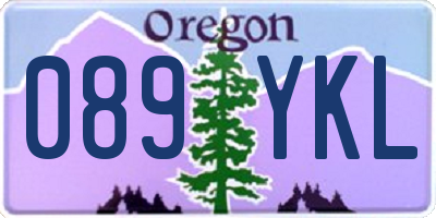 OR license plate 089YKL
