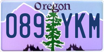OR license plate 089YKM