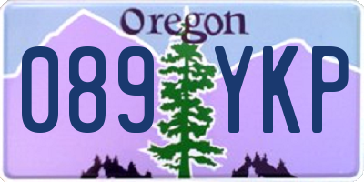 OR license plate 089YKP