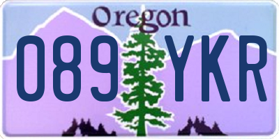 OR license plate 089YKR