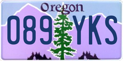 OR license plate 089YKS