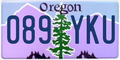 OR license plate 089YKU