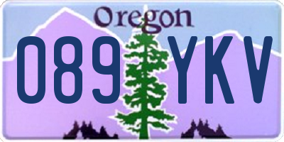 OR license plate 089YKV