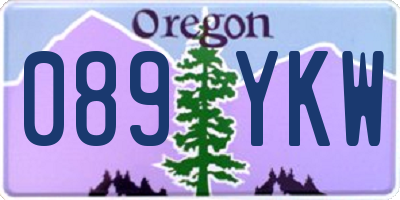 OR license plate 089YKW