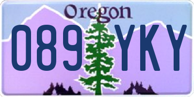 OR license plate 089YKY