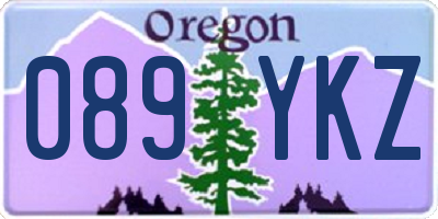 OR license plate 089YKZ