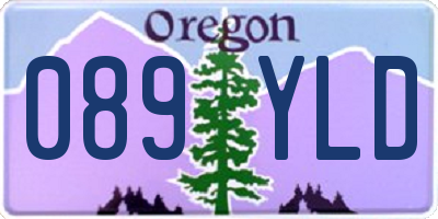 OR license plate 089YLD