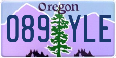 OR license plate 089YLE