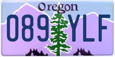 OR license plate 089YLF