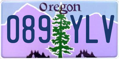 OR license plate 089YLV