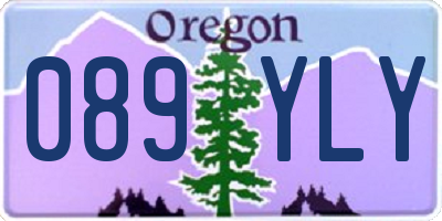 OR license plate 089YLY
