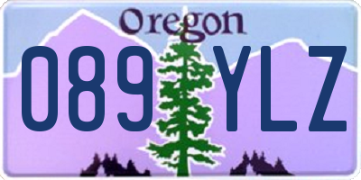 OR license plate 089YLZ