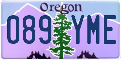 OR license plate 089YME