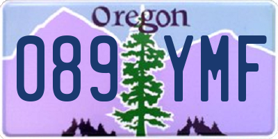 OR license plate 089YMF