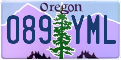 OR license plate 089YML