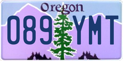 OR license plate 089YMT