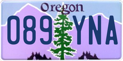 OR license plate 089YNA