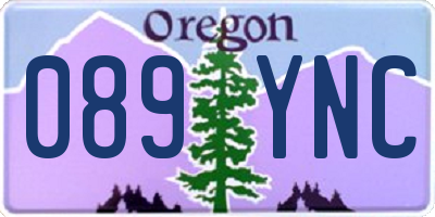 OR license plate 089YNC