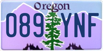 OR license plate 089YNF