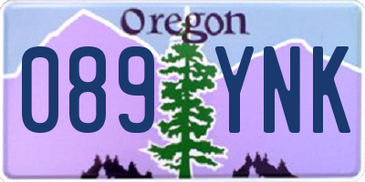 OR license plate 089YNK