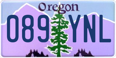 OR license plate 089YNL