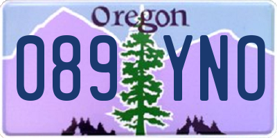 OR license plate 089YNO