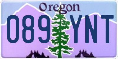 OR license plate 089YNT