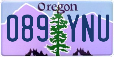 OR license plate 089YNU