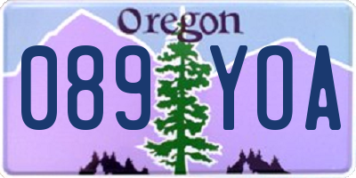 OR license plate 089YOA