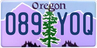 OR license plate 089YOQ
