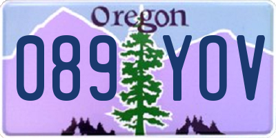 OR license plate 089YOV
