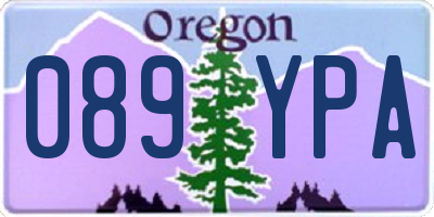 OR license plate 089YPA