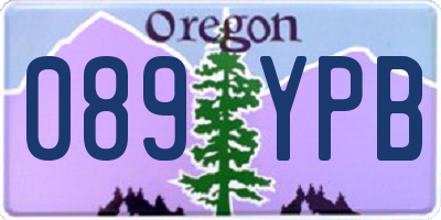 OR license plate 089YPB