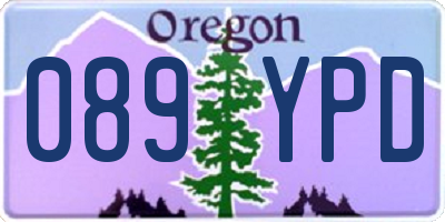 OR license plate 089YPD