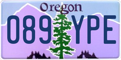 OR license plate 089YPE
