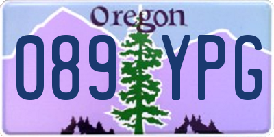 OR license plate 089YPG