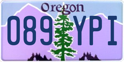 OR license plate 089YPI