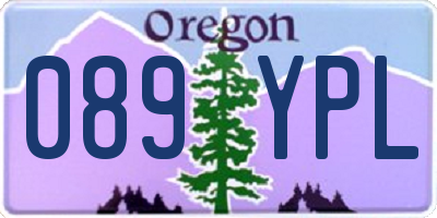 OR license plate 089YPL