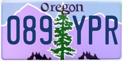 OR license plate 089YPR