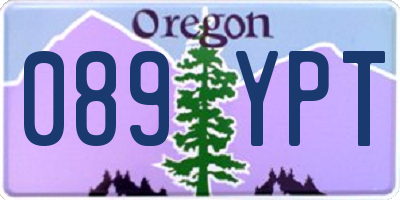 OR license plate 089YPT