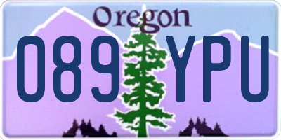 OR license plate 089YPU