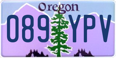 OR license plate 089YPV