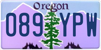 OR license plate 089YPW