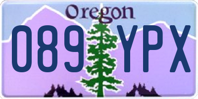 OR license plate 089YPX