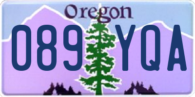 OR license plate 089YQA