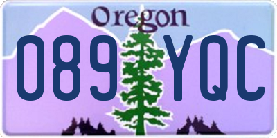 OR license plate 089YQC
