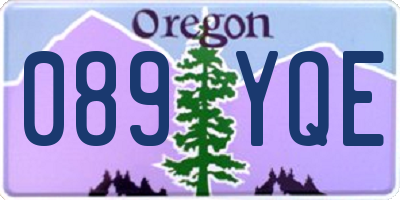 OR license plate 089YQE
